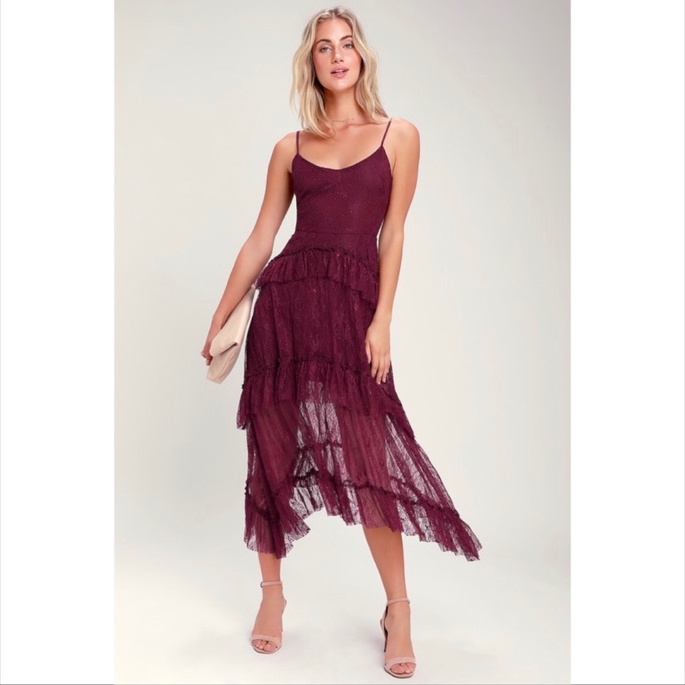 NWT burgundy lace dress